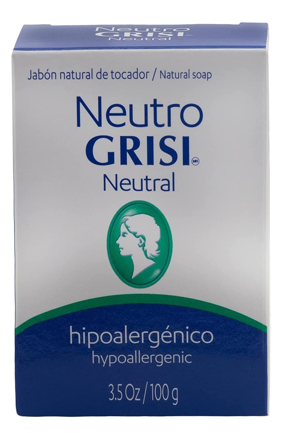 Grisi HypoAllergenic Clean Neutral Soap Bar, No Chemical, Color, Aroma, 3 Count