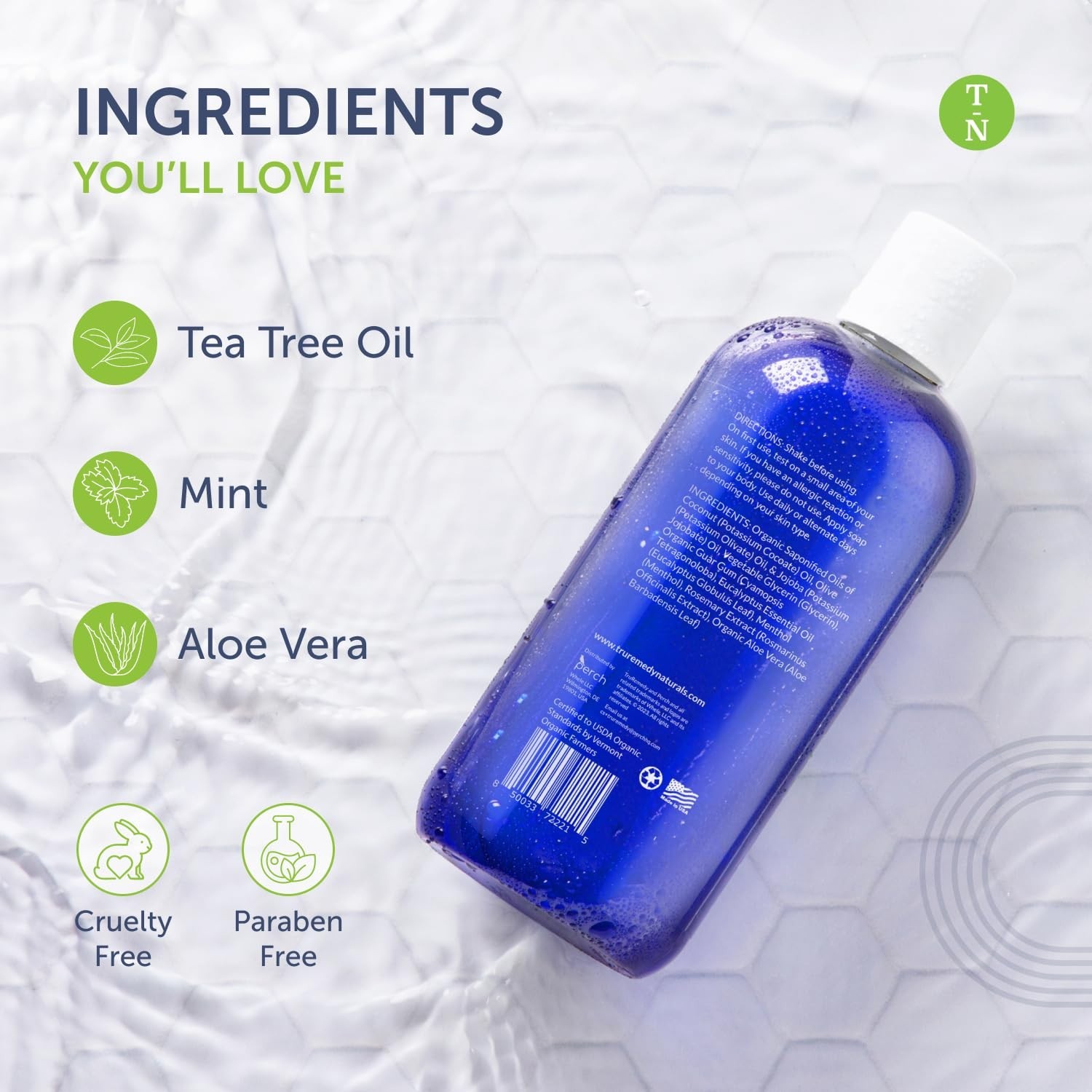 Truremedy Naturals Remedy Tea Tree Oil Body Wash – 12 oz Refreshing Cleanser for