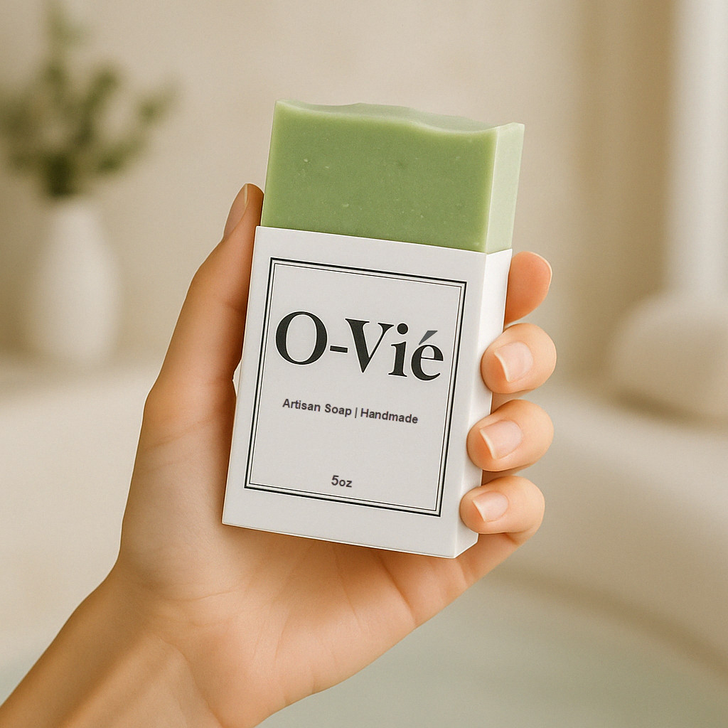 O-Vié Fresh Aloe – 6pk Natural Handmade Soap for Face & Body for all Skin, 5oz