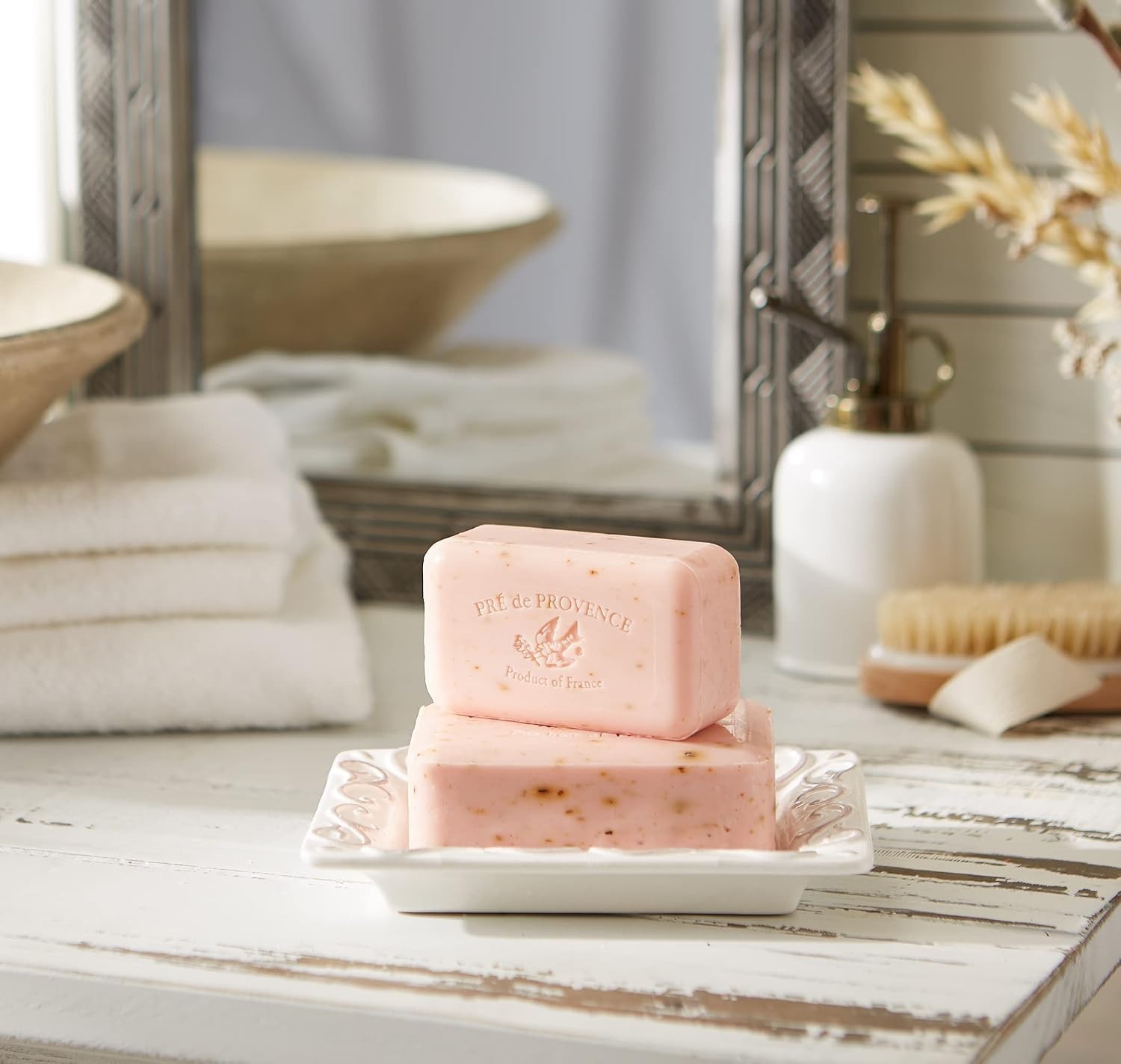 Shea Butter Enriched Artisanal Soap Bar, 5.3 oz – Hydrating Rose Fragrance