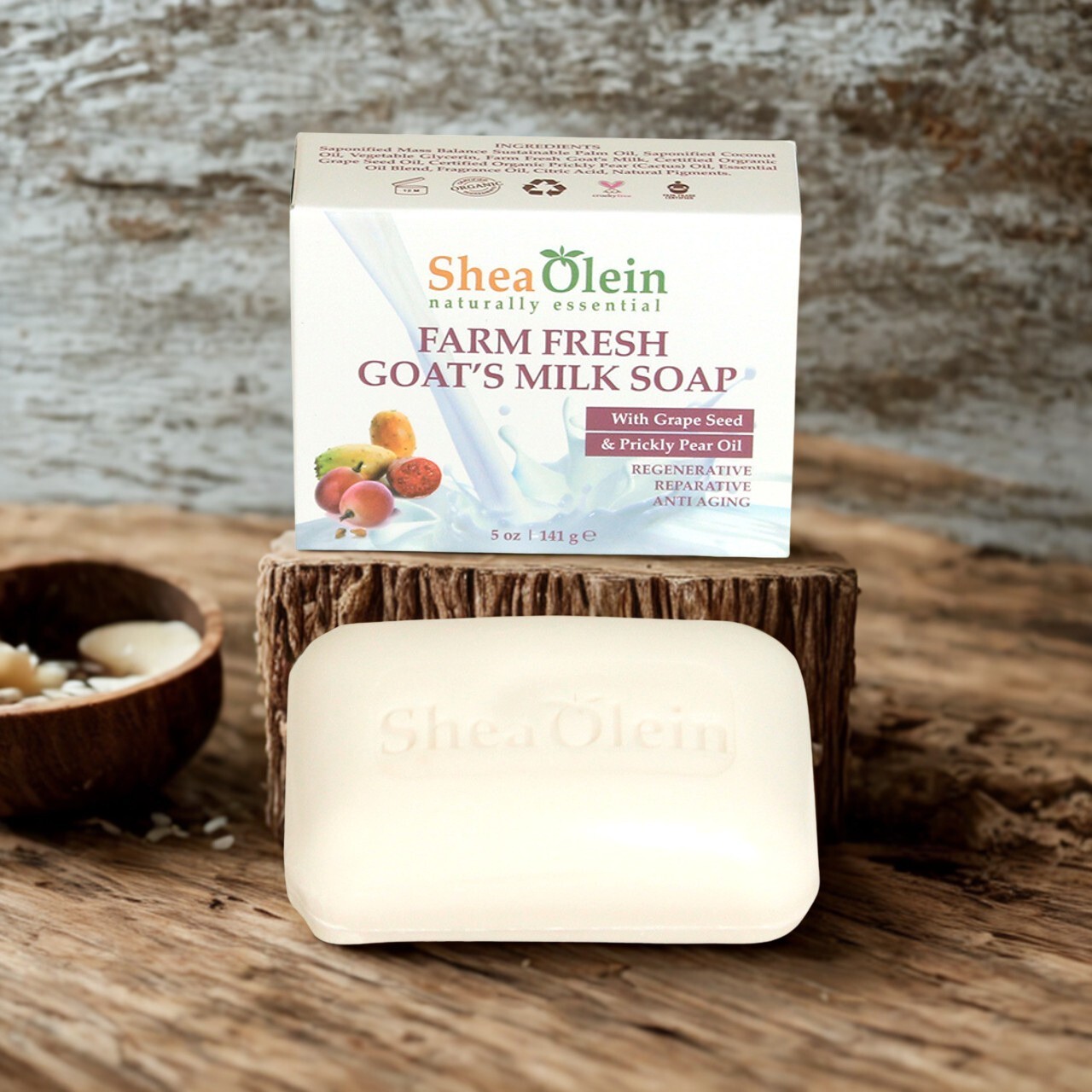 Shea Olein: Farm Fresh Goat’s Milk Soap – 5 oz.