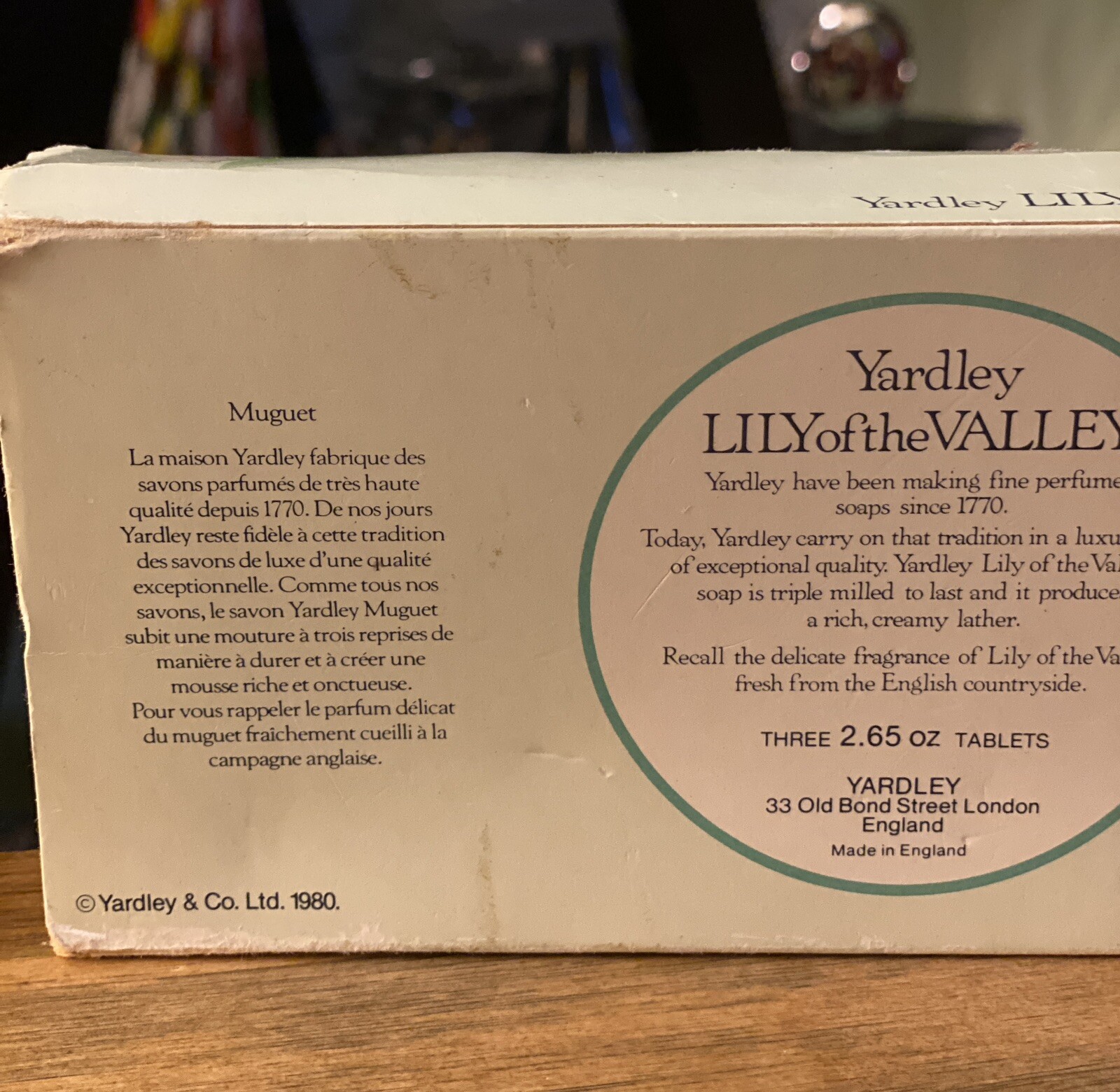YARDLEY Vintage Lily of the Valley Perfumed Soap 3 Bars 2.65 oz Each