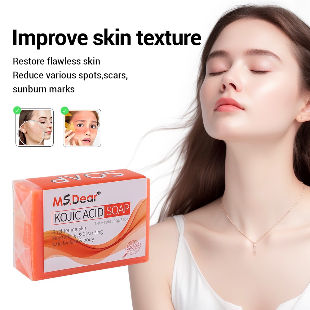Face & Body Skin Brightening Soap Kojic Acid Soap for Dark Spot Whitening 100g