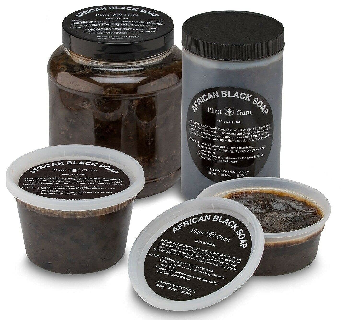 Large 3.5 lb African Black Soap – Unscented Natural Treatment for Skin & Hair