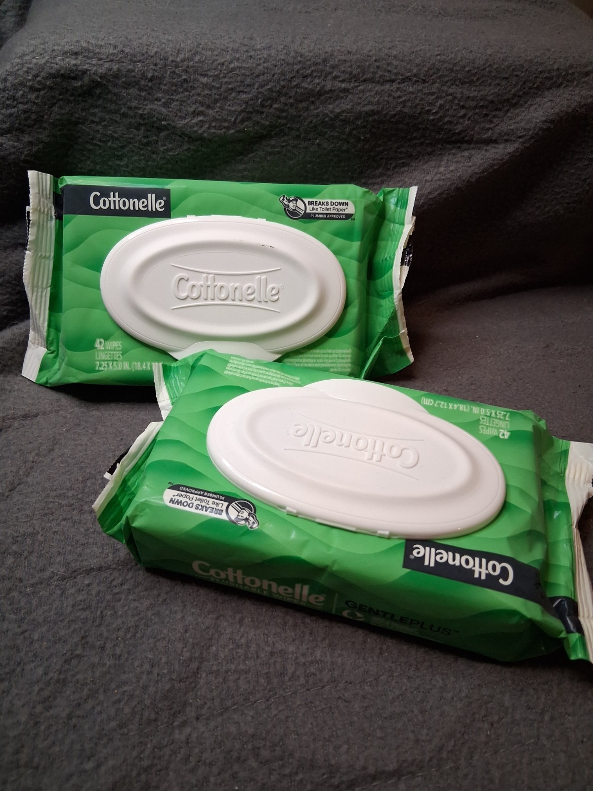 Cottonelle GentlePlus Flushable Wet Wipes with Aloe 2 Packs 42 Wipes Each