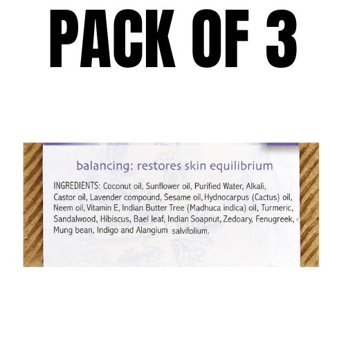 Ayurvedic Bar Soap with Neem – Lavender-Neem – 2.75 oz (Pack of 3)