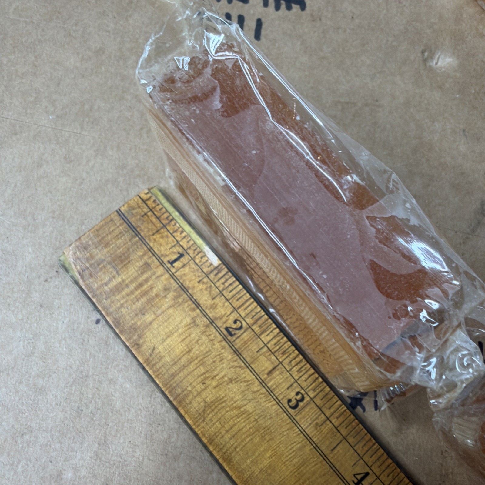 Vintage Unbranded Soap Bar Orange Unknown Scent Rustic Lot Of 4