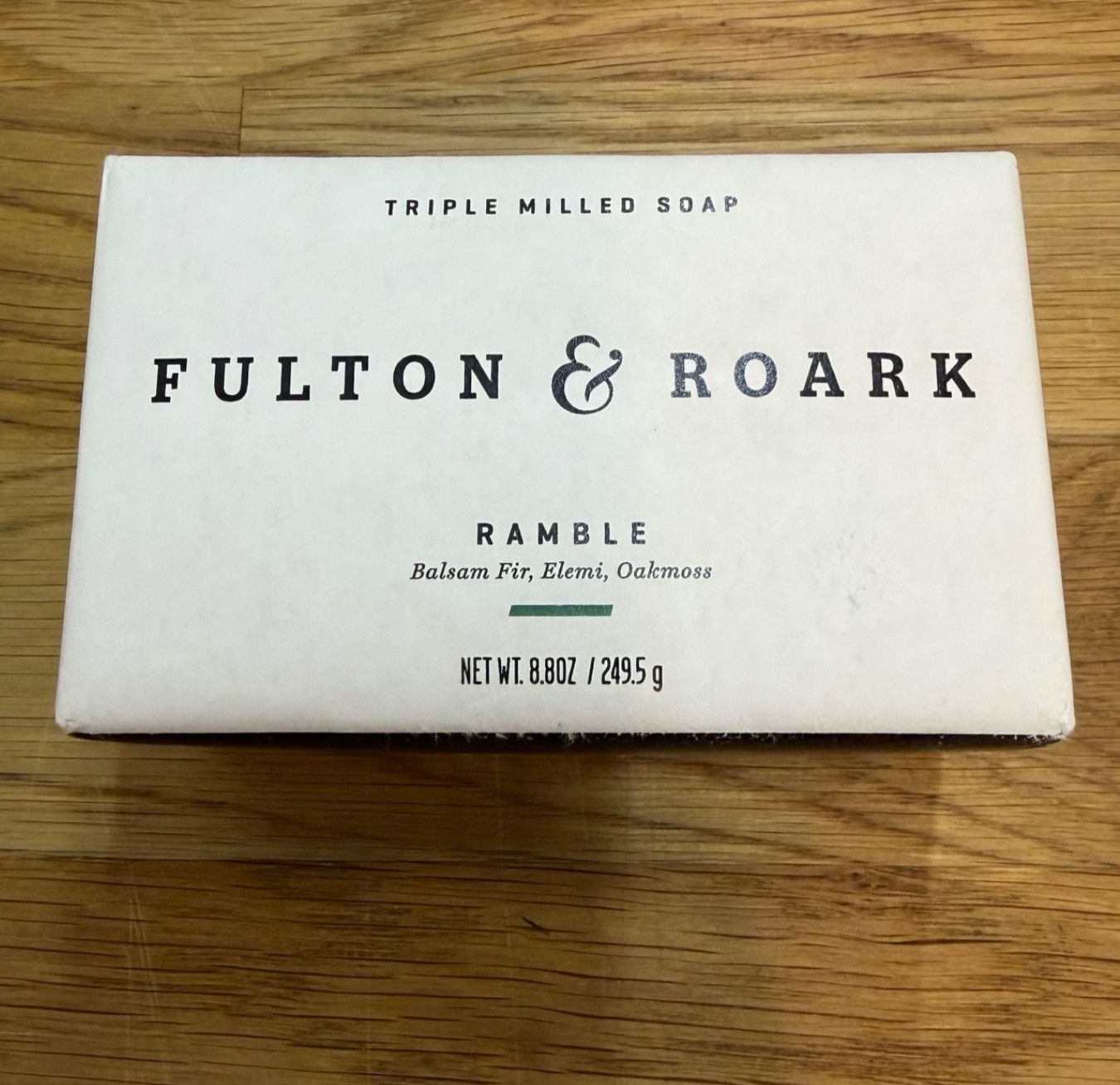 Fulton & Roark Ramble Bar Soap Triple Milled 8.8oz Balsam Fit, Elemi, Oakmoss