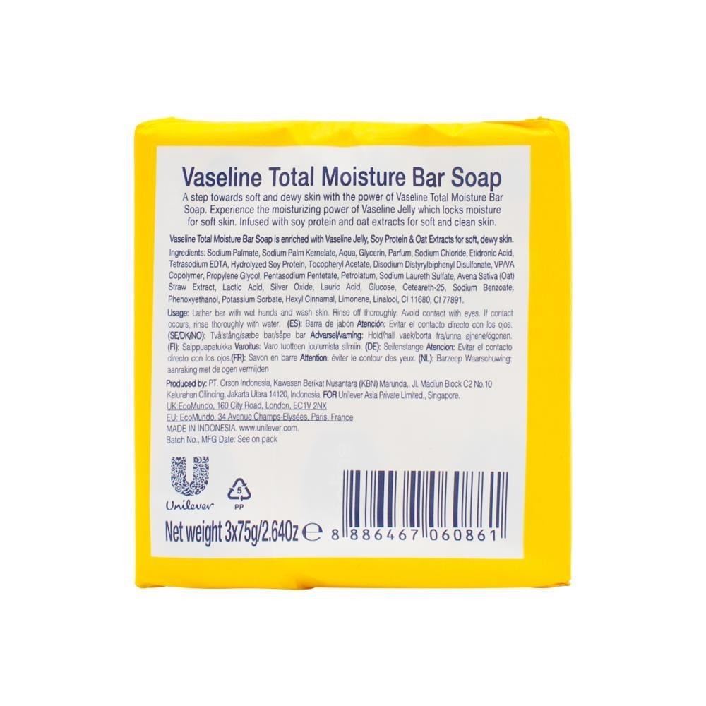 24 x VASELINE 75g HEALTHY PLUS BAR SOAP TOTAL MOISTURE SOY PROTEIN + OAT EXTRACT