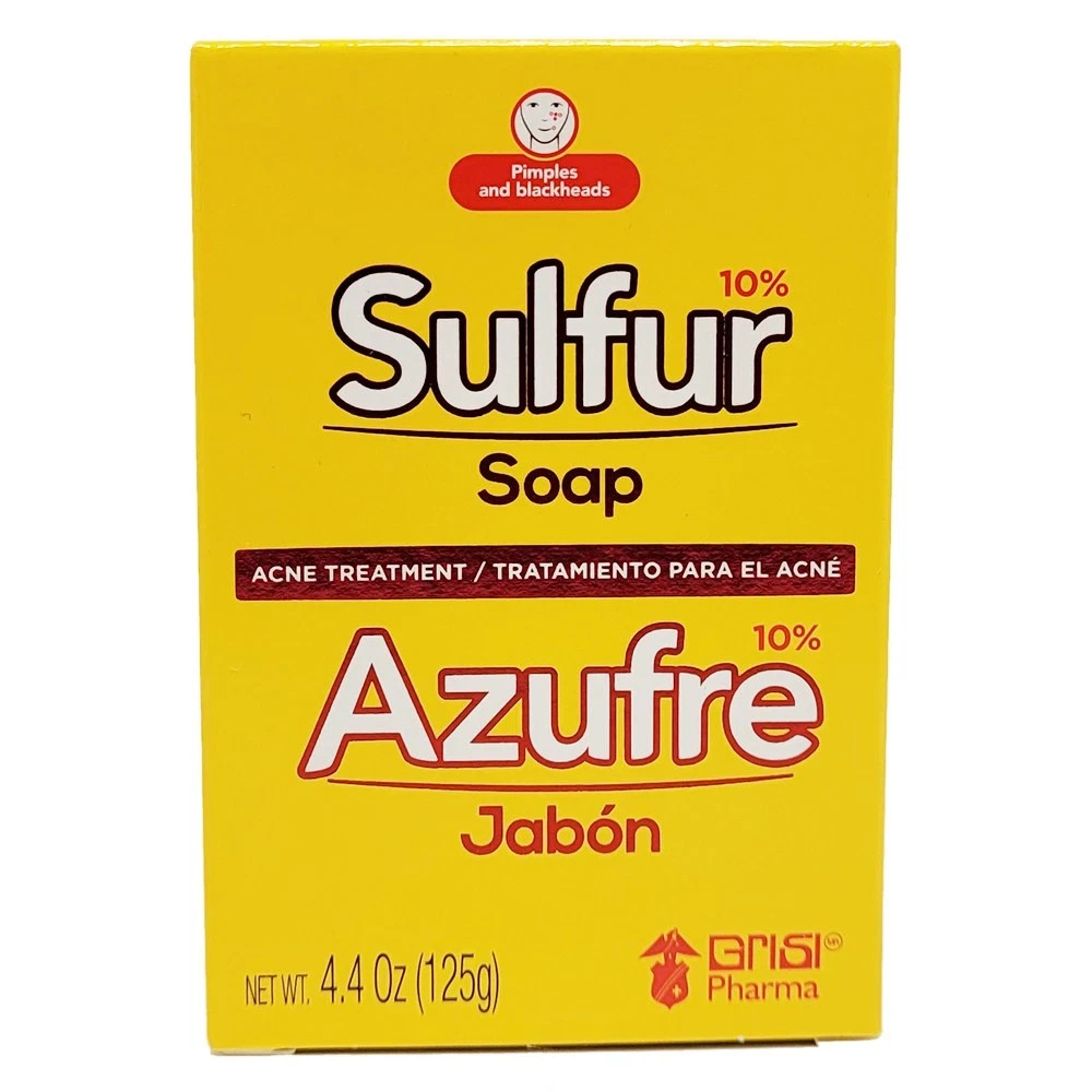 10% All Natural Sulfur Soap Bar for Deep Cleansing for Face & Body 4.4oz