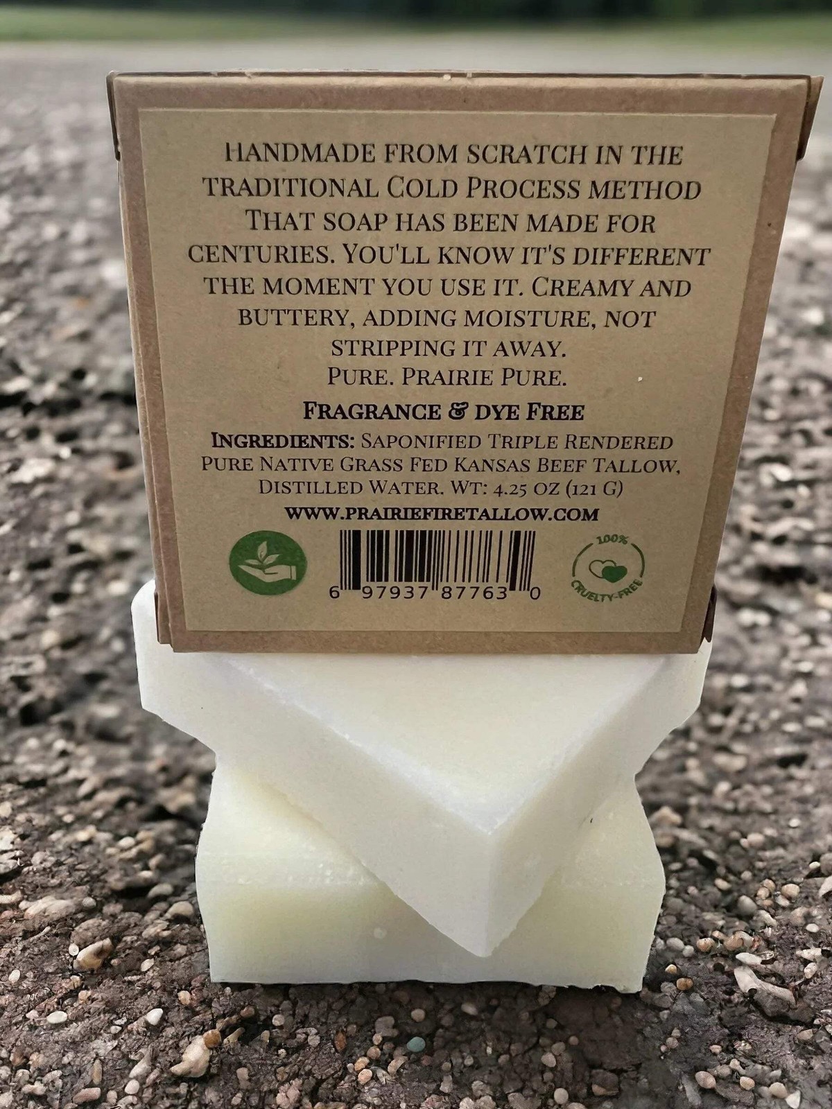 Pure Beef Tallow Soap Bar, (3 Pack) Grass Fed and Finished – Face, Body and Hair