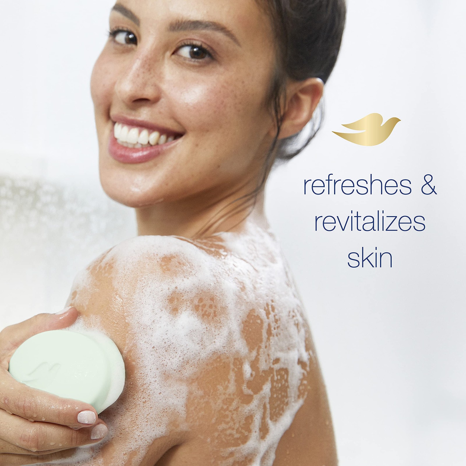 Dove Skin Care Beauty Bar For Softer Skin Cucumber and Green Tea More