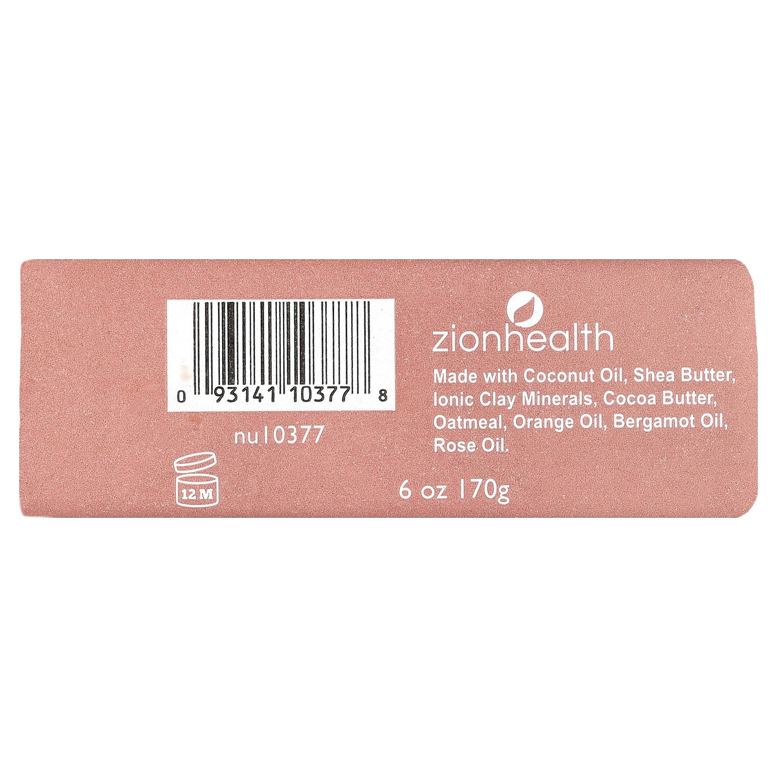 Ancient Clay Bar Soap, Bergamot Rose, 6 oz (170 g)