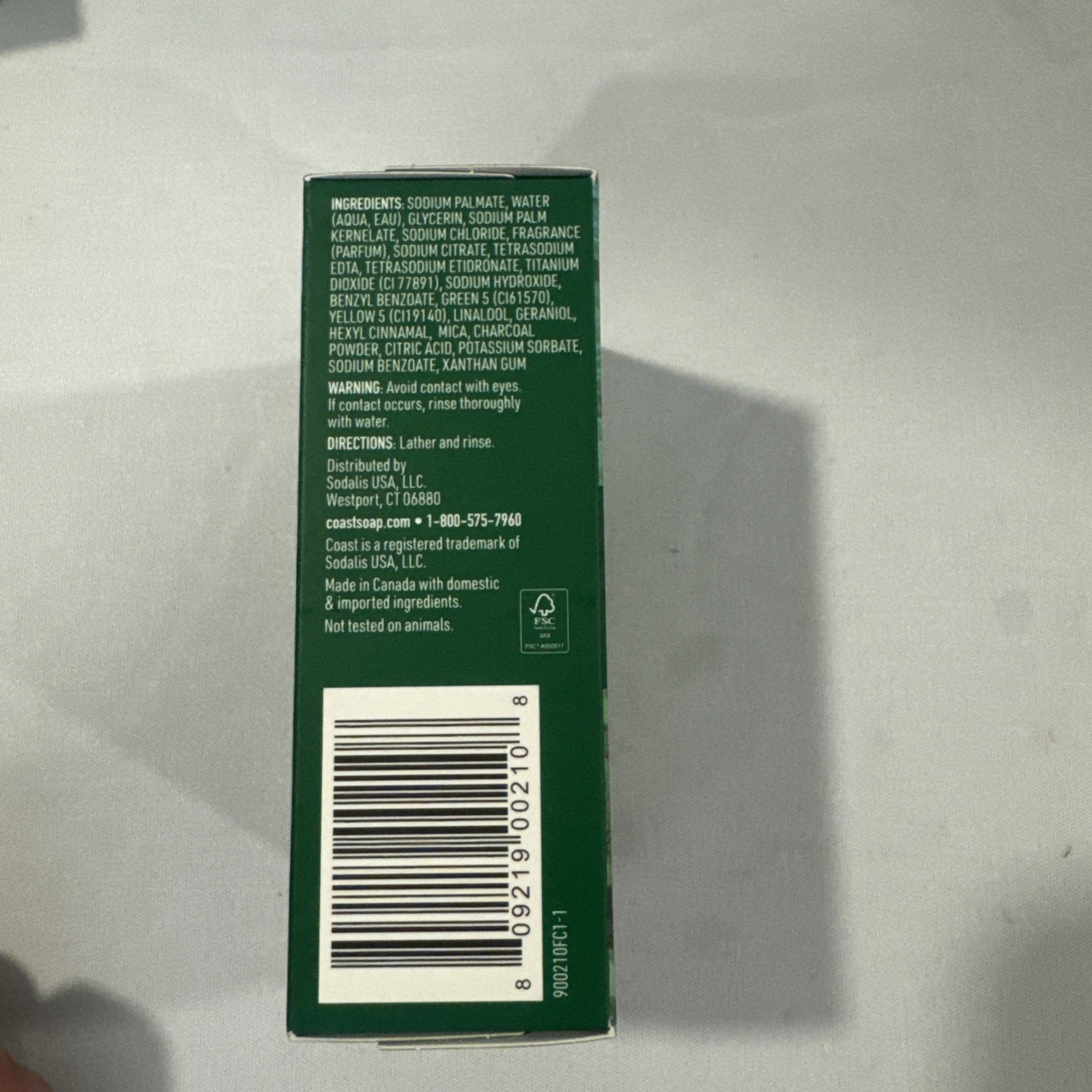 Coast Emerald Burst Moisturizing Soap Bar 7.05 oz. 50+ Washes Luxurious Scented