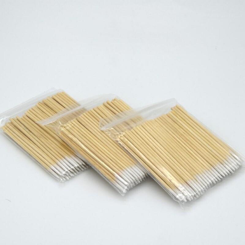 100PCS Cotton Swabs Pointed Swab Applicator Q-tips Wooden Sticks Applicator