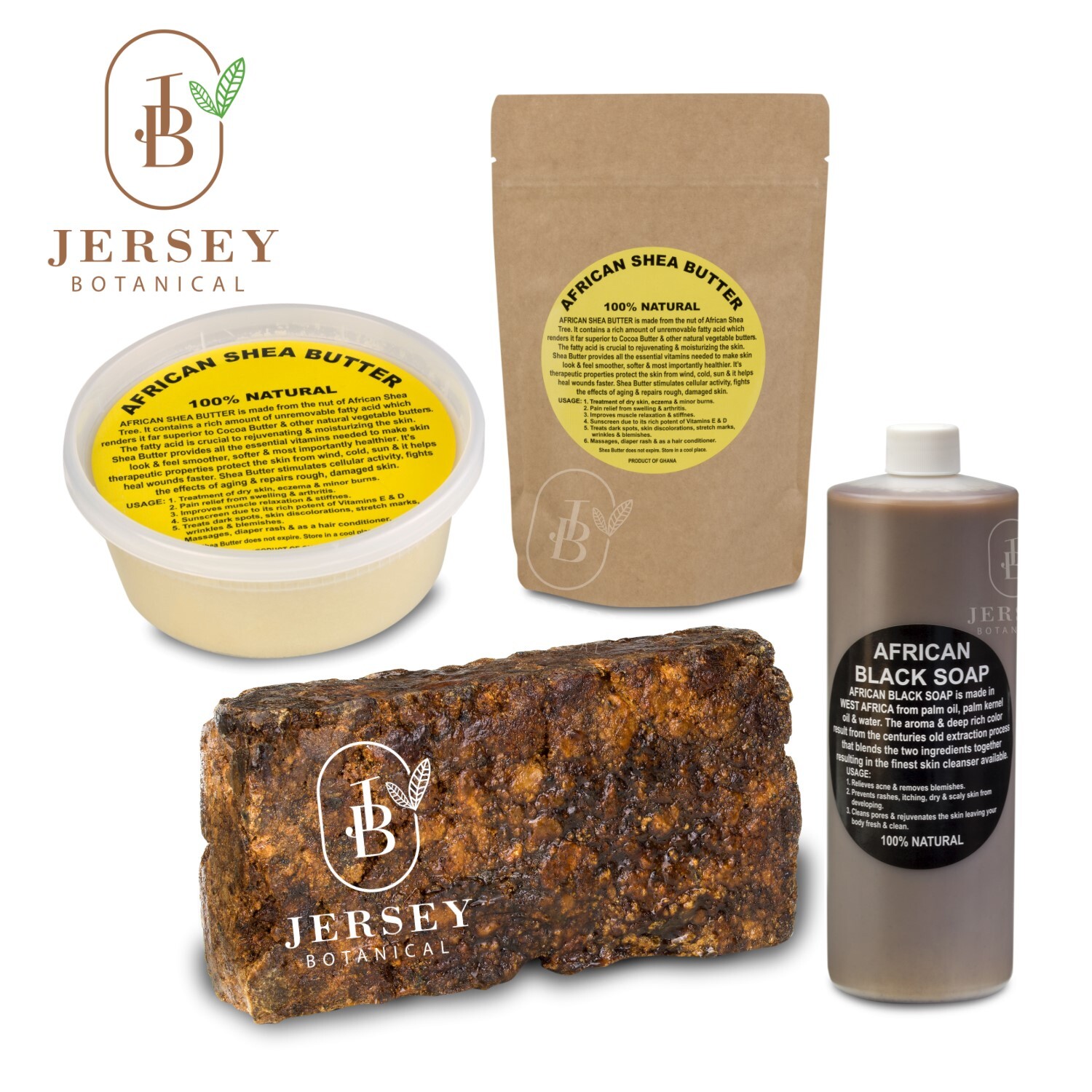 Raw African Black Soap 8 oz 100% Raw Unrefined Natural Organic Grade A Wholesale