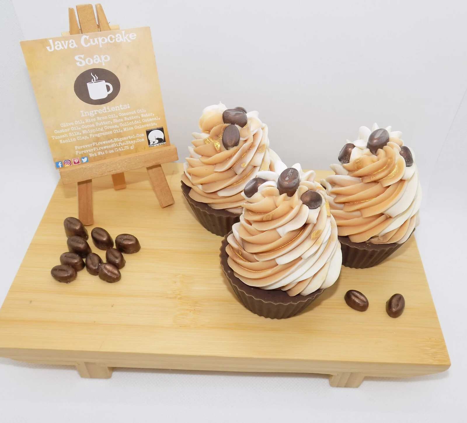 Coffee Bean Cupcake Soap / Java Soap