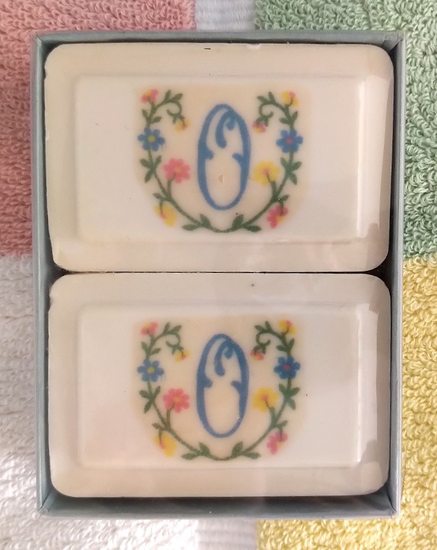 Vintage KATHERINE GRAY French Milled Bath Soap (2 Bars) Personalized Initial “O”