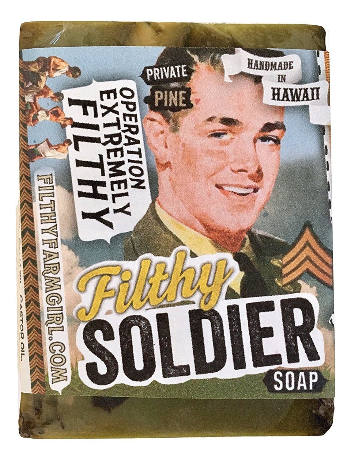 Filthy Soldier all natural glycerin BAR SOAP Sandalwood Pine Rosemary Cedar by F