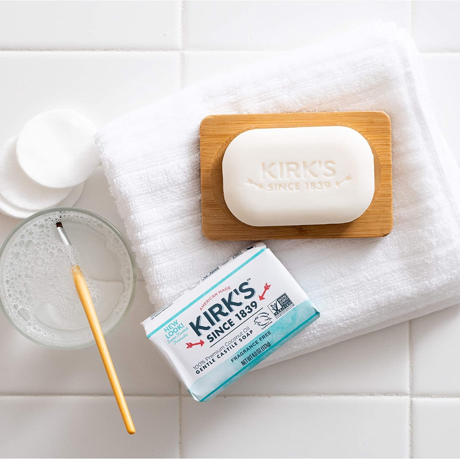 Kirk’s Original Coco Castile Soap Fragrance Free 4 oz (Multi-Pack)