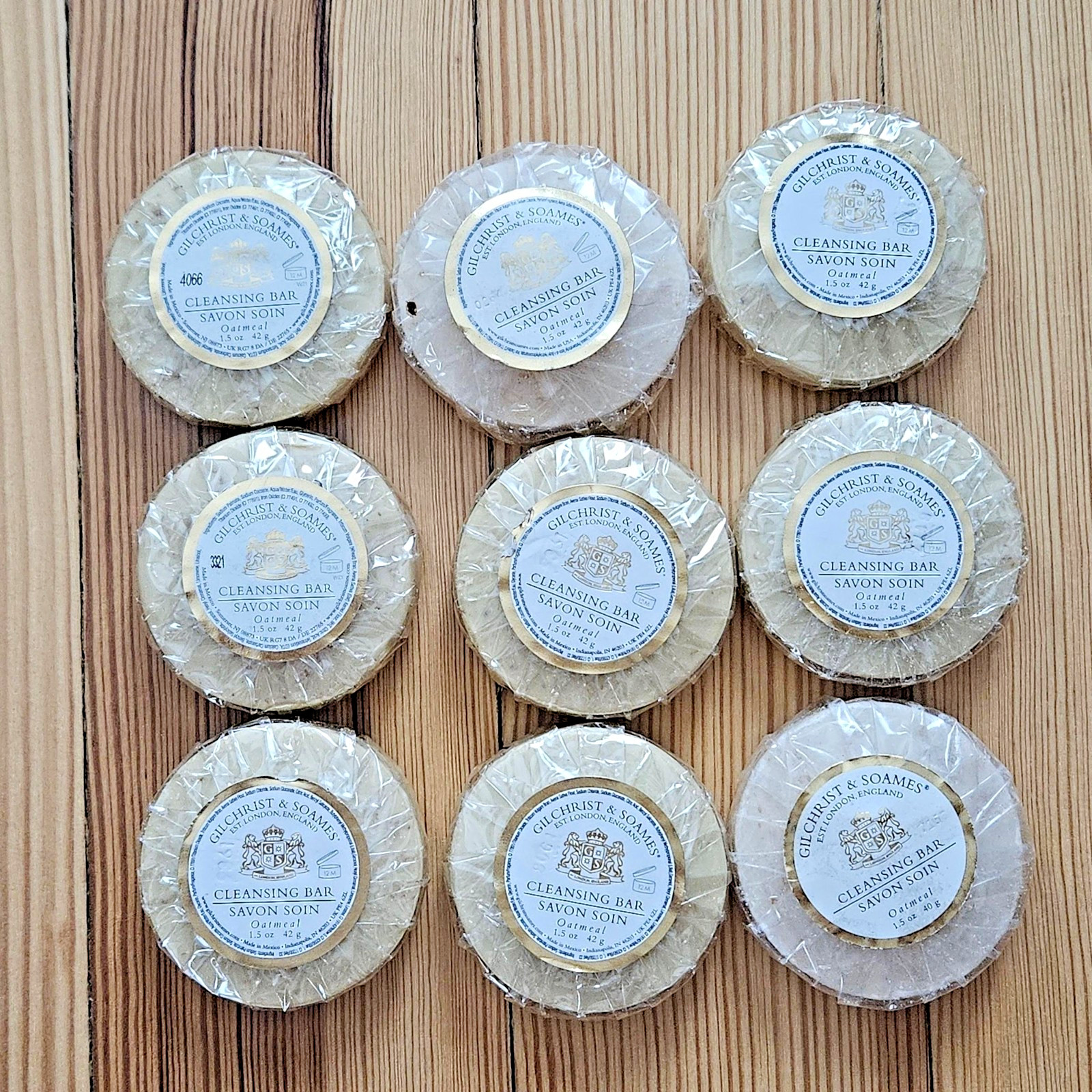 Gilchrist & Soames Cleansing Bar – Oatmeal Soap 1.5 oz Lot of 9