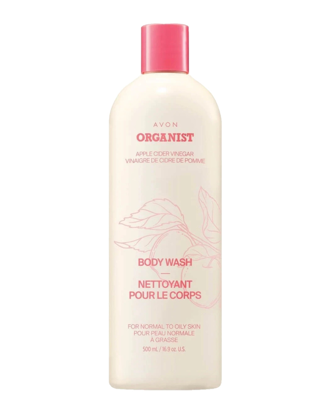 AVON Organist Apple Cider Vinegar Body Wash (16.9 fl oz/500 ml) RETIRED – SEALED