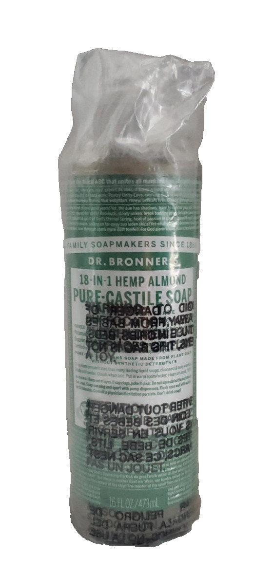 Dr Bronner’s 18-In-1 Hemp Almond Pure-Castile Soap 16fl oz 473ml