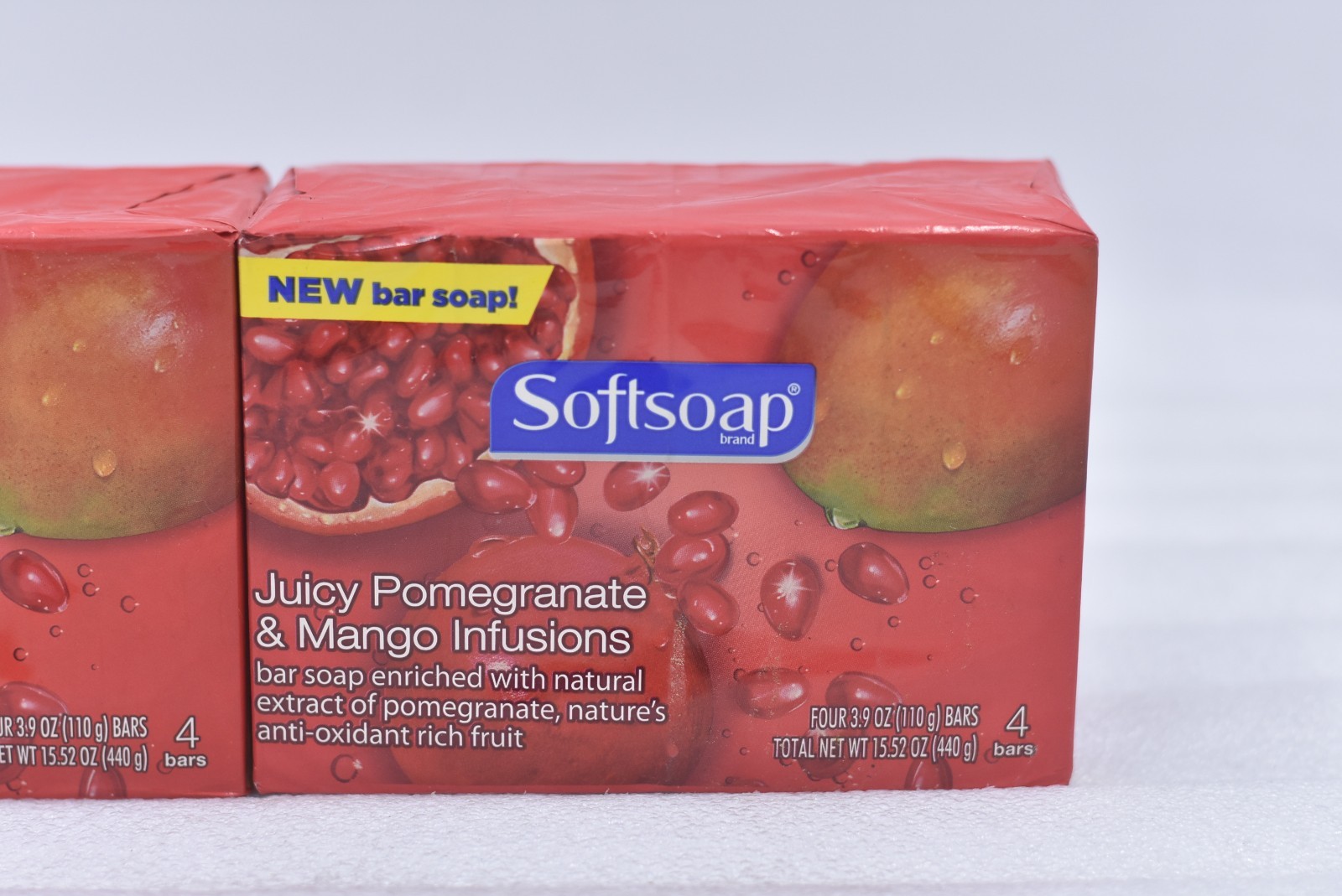 Lot of 2 Softsoap Juicy Pomegranate & Mango Infusions Bar Soap – 4 Pack