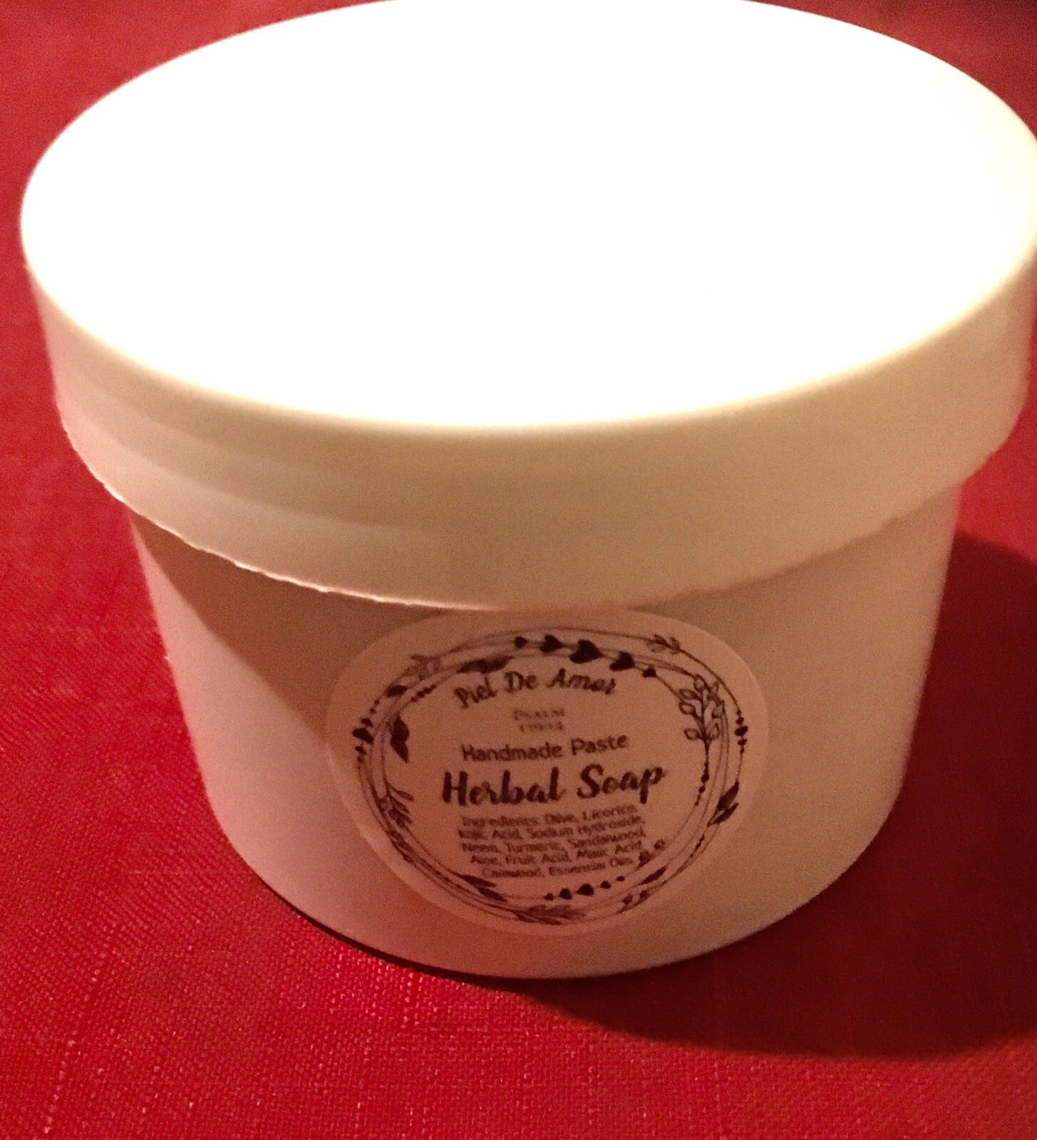 Piel De Amor Herbal Instant Brightening Hand Made Super Glow Paste Soap Size 80z
