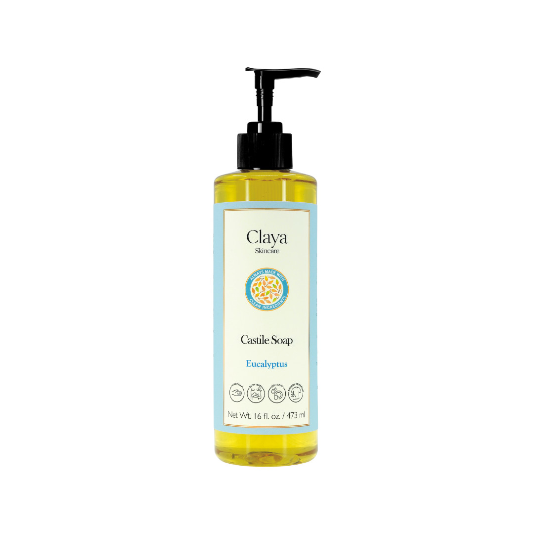 Liquid Castile Soap (Pump Cap) – Organic Ingredients, Gentle For Sensitive Skin