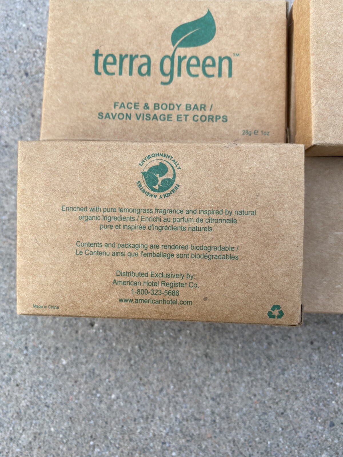 Terra Green Face And Body Soap Bar 1.85 oz Lemongrass Fragrance Lot of 10 Bars