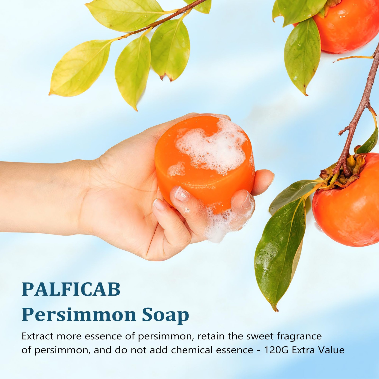PALFICAB 120g Persimmon Soap for Old People Smell, Natural Persimmon Extract …