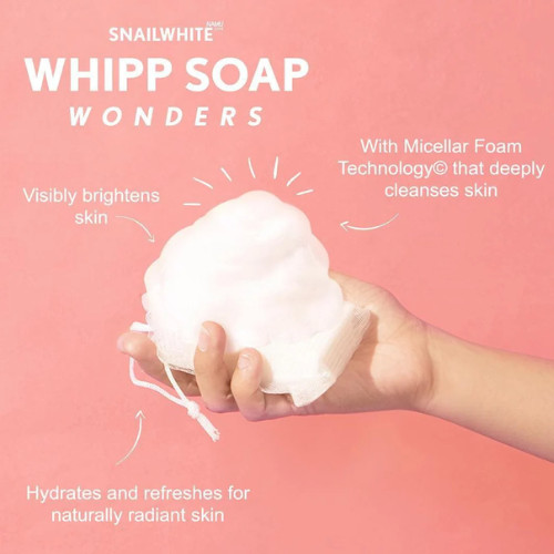 Snail White Whipp Soap Bar Foam with Delicate Softening Namu Life 100g.