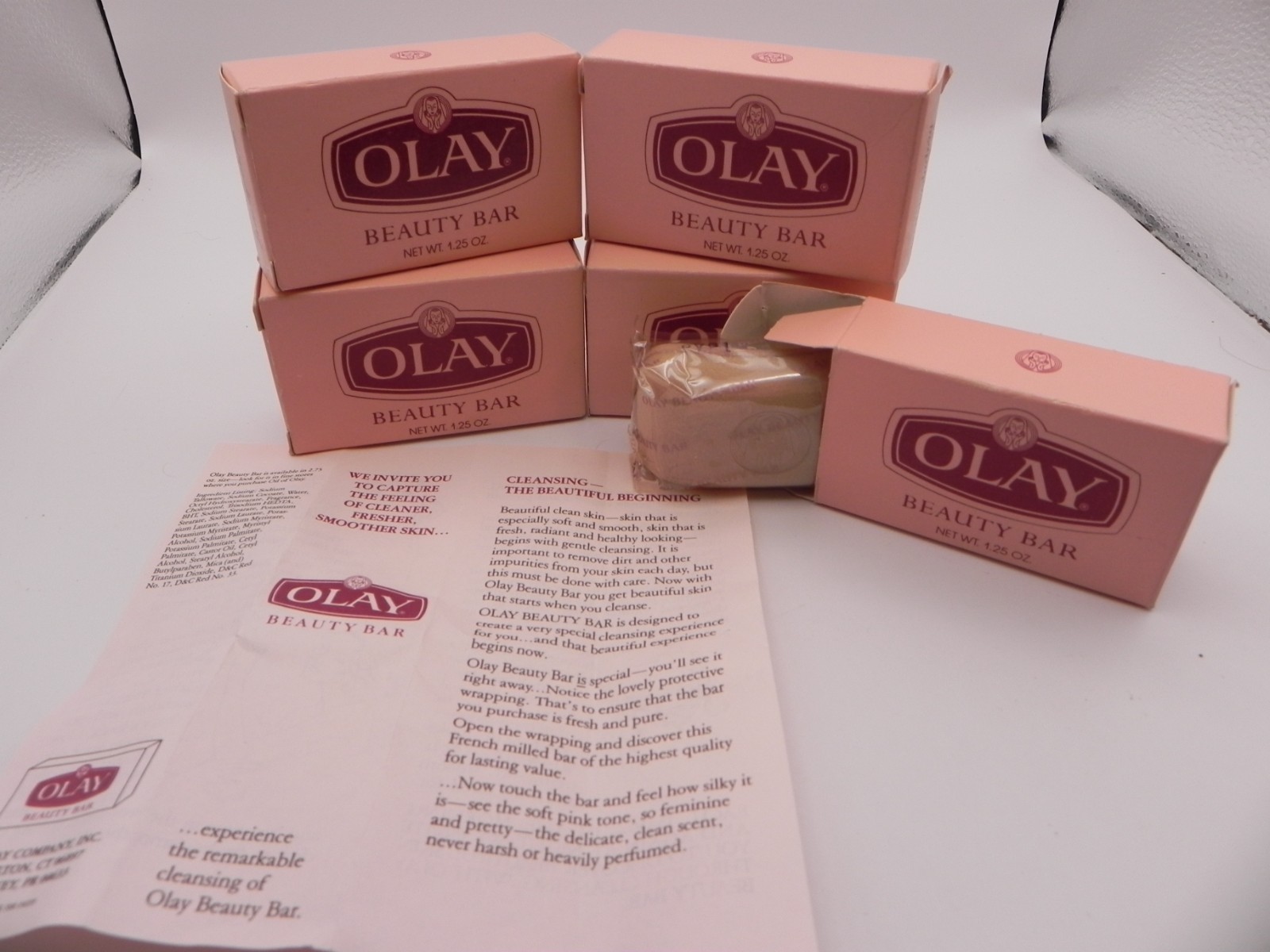 Olay Beauty Bar Soap 1.25oz Emollients Oil of Olay Lot of 5 Vintage NOS