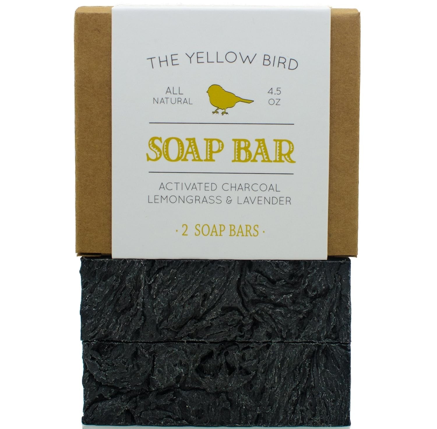 Handcrafted Natural Charcoal Soap – Effective Acne Solution (2 Bars, 4.5 oz)