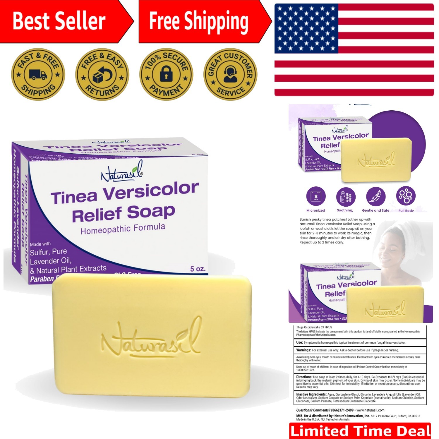 Homeopathic Sulfur Soap for Skin Discoloration | Fast Relief & Gentle Care