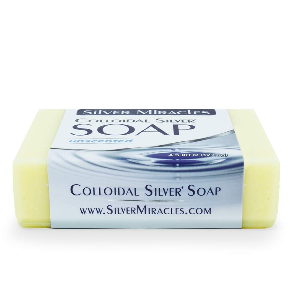 Versatile Natural Colloidal Silver Soap for Face & Body – 4.5 oz Handmade Bar