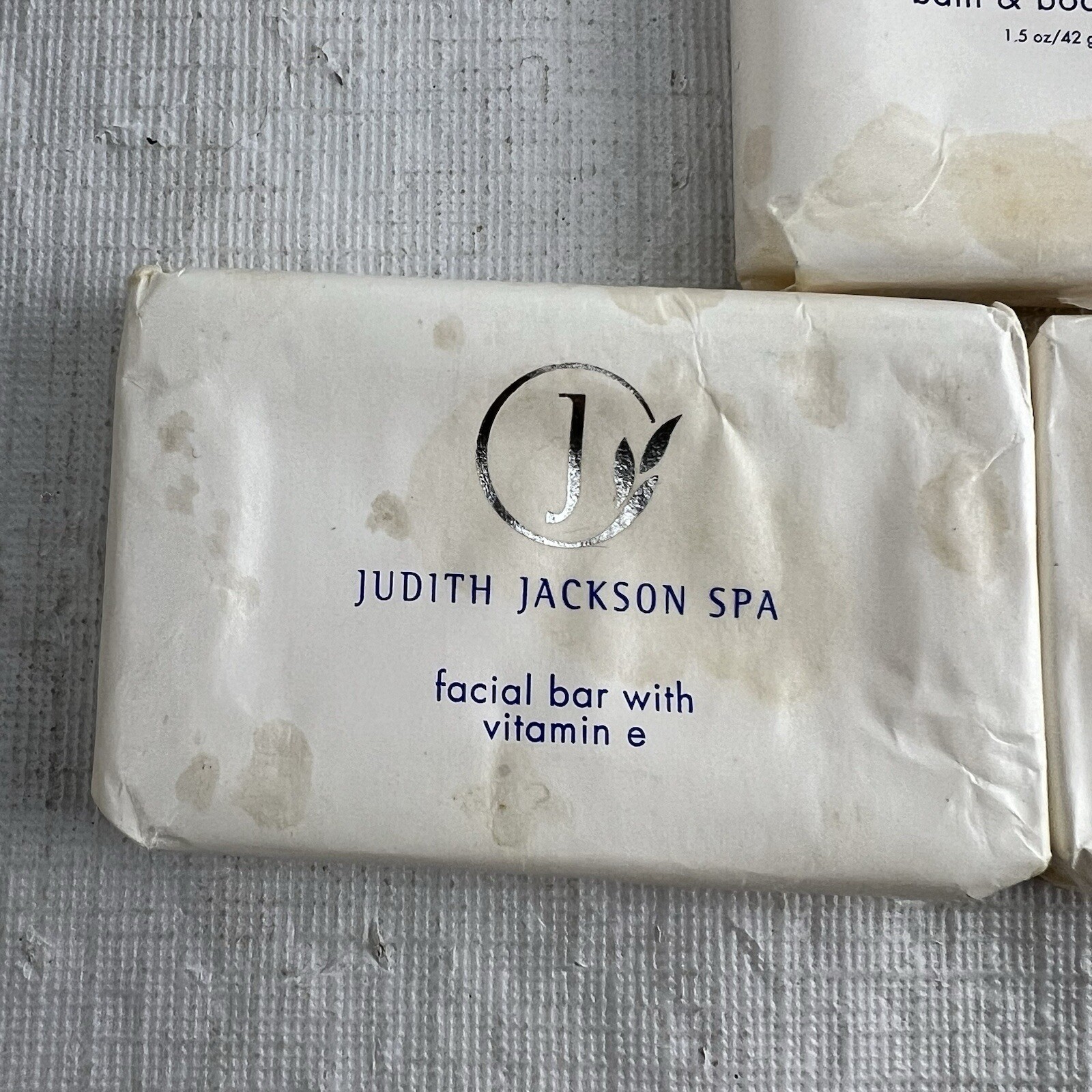 Hotel Judith Jackson Spa Lot of 3 Facial Bar Soaps With Vitamin E 1.5 oz/Bar