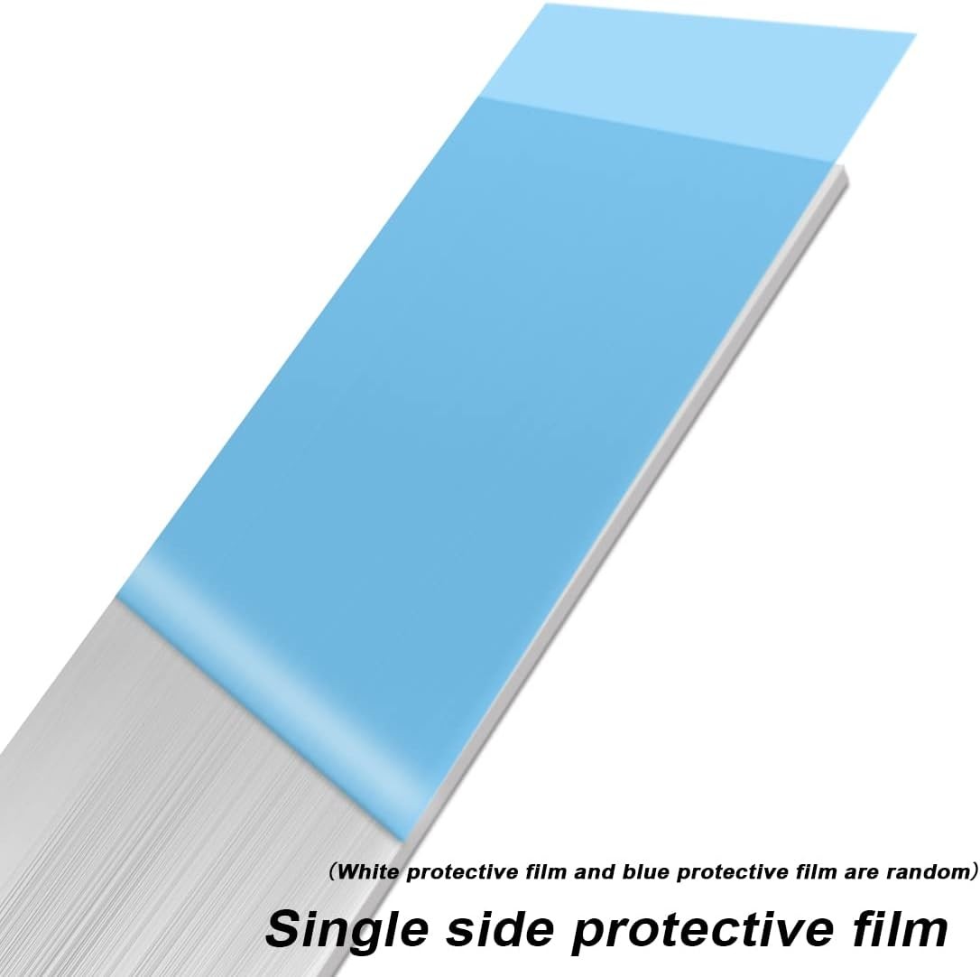 2 Pcs Square Aluminum Flat Bar, 1/8”(3mm) Thickness x 2” Width x 12” Length,