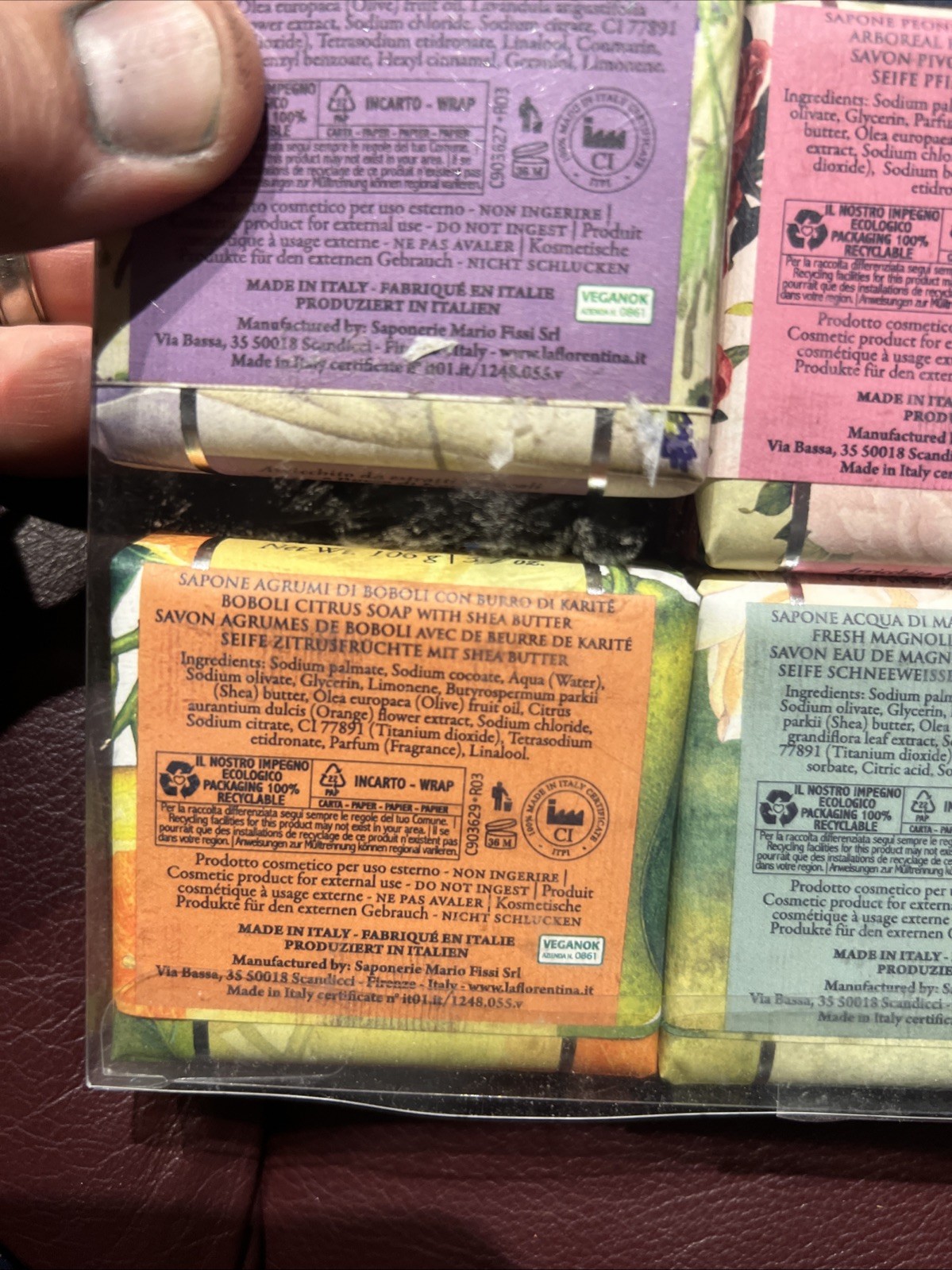 La Florentina Italian Soap Collection Gift Set Of 6 Assorted Scents 3.7oz