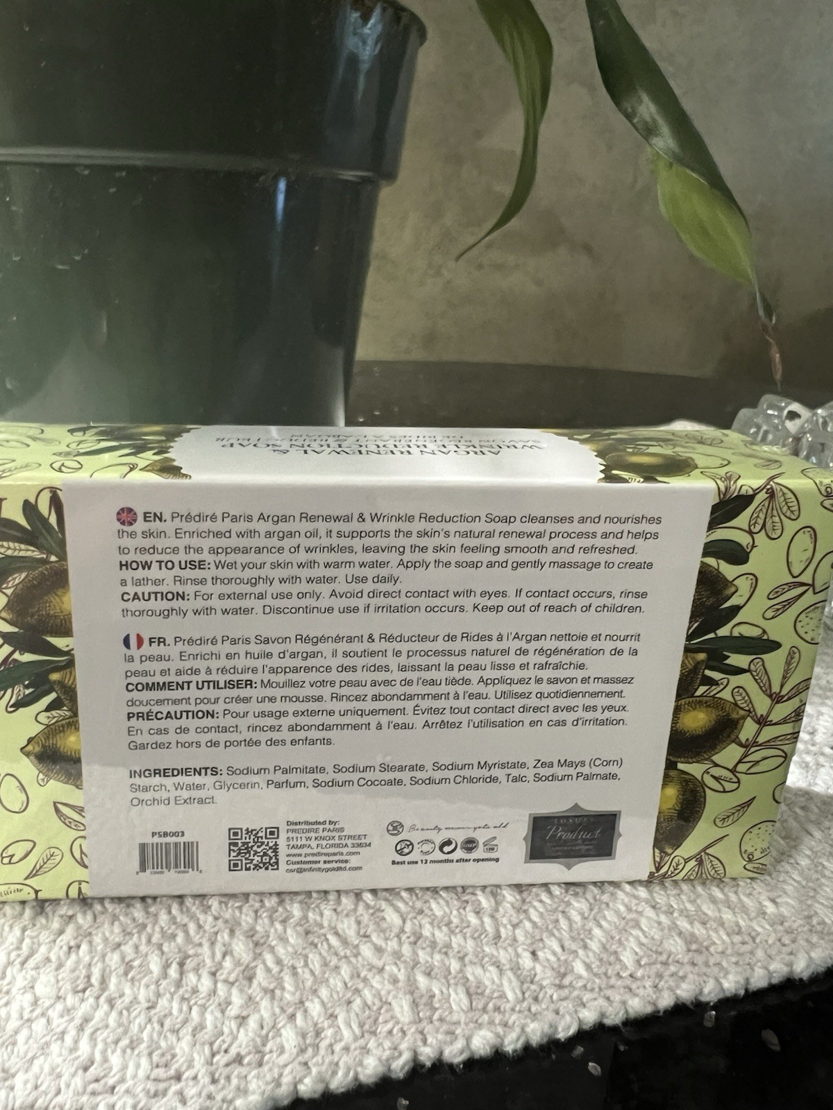 Predire Bar Soap, Black Orchid Mud Soap, Argan Renewal Soap, Multi-Vitamin Soap