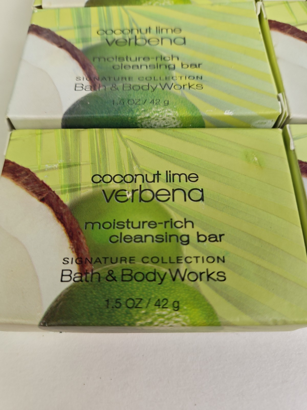 7 Bath & Body Works Coconut Lime Verbena Cleansing Bar Soap 1.5 oz Lot NEW!