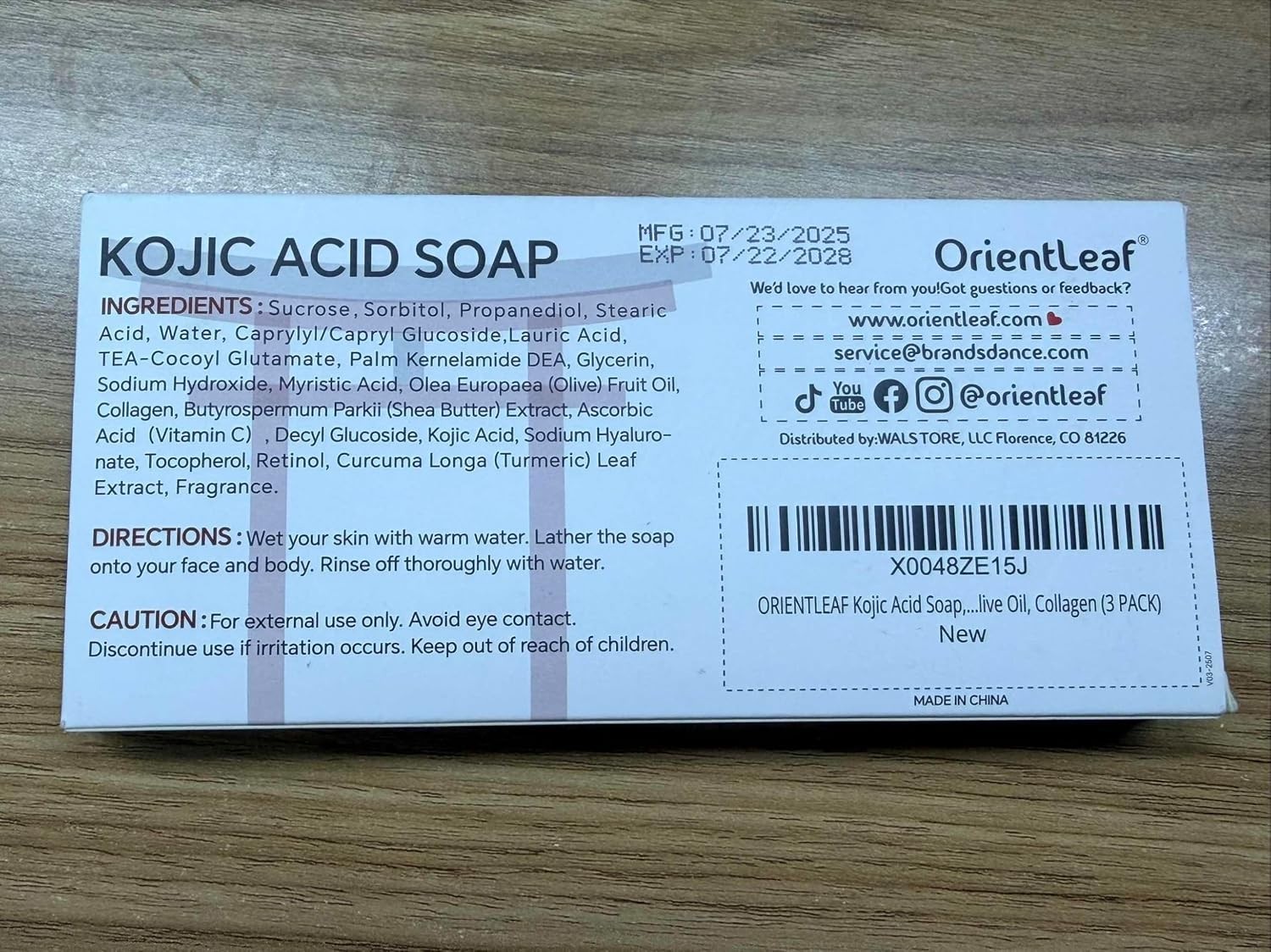 ORIENTLEAF Kojic Acid Soap, Turmeric Soap Bar for Dark Spots, Fresh Citrus Scent