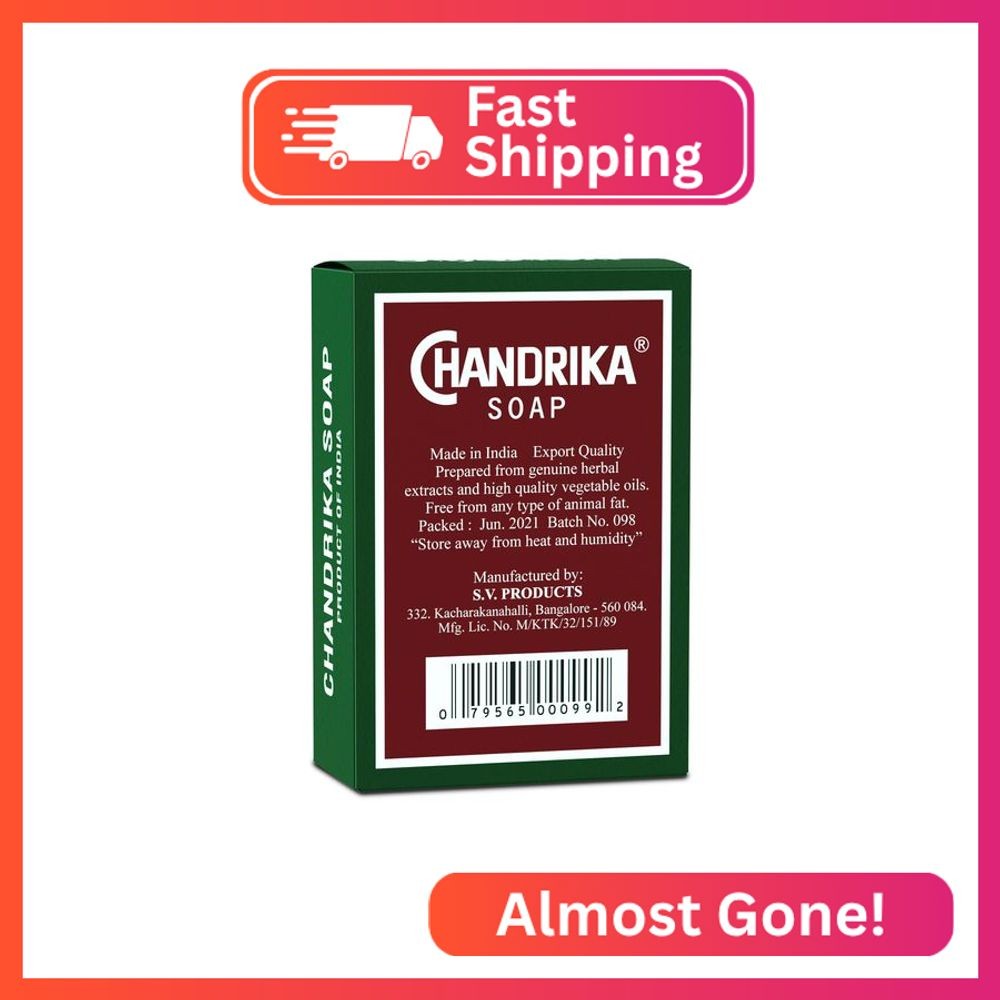 Chandrika Ayurvedic Soap | Organic Bar with Vegetable Oil | 100% Natural for Men