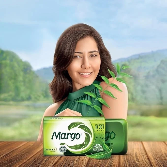 Margo Neem Soap 100g × 5 • Natural Antibacterial Herbal Cleanser + Vit E