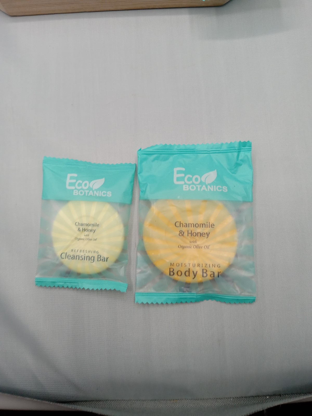 4 Eco Botanics Travel-Size Hotel Body Bar Soap 4 Cleansing Bar Chammomile Honey