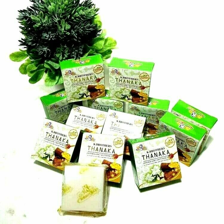 50 g. K Brothers Thanaka Jasmine Honey Plus Glutha Dark Spot Whitening Bar Soap