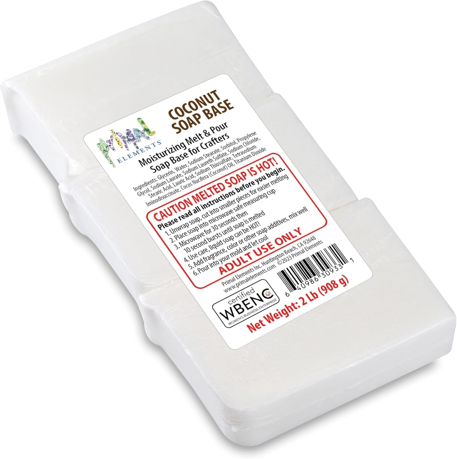 32oz Glycerin Coconut Oil Soap Base – Easily Melt & Mold for Unique Creations