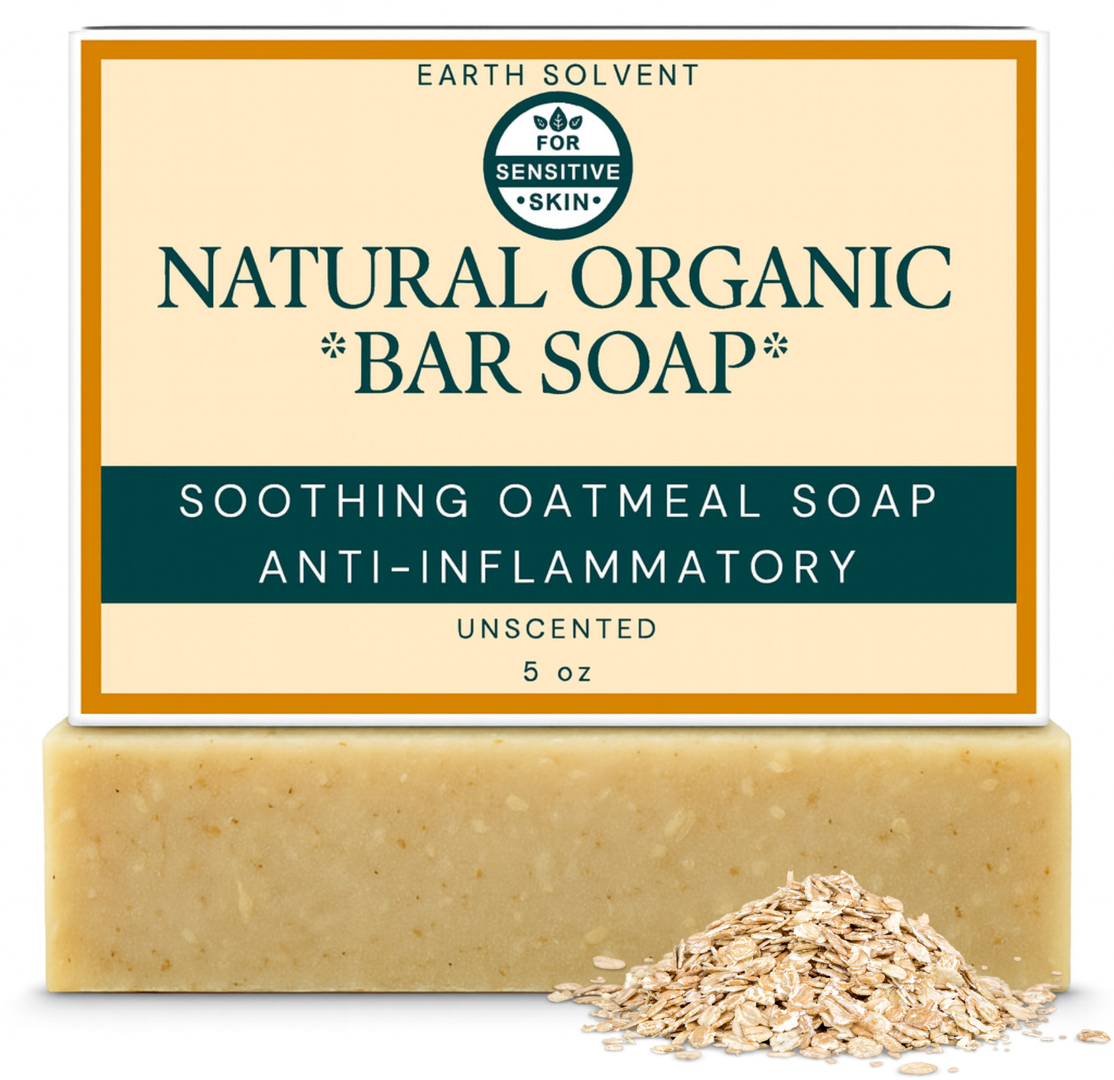BUY 2 & Get 1 FREE Natural Organic Bar Soap For Sensitive Skin 5oz UNSCENTED