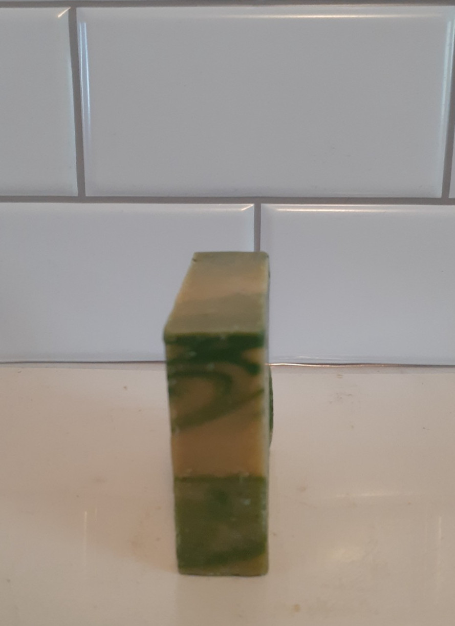Handmade Green Clover Aloe Cold Processed Soap Bar -Free Shipping